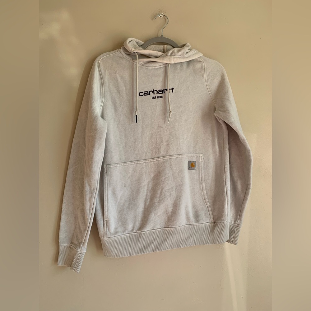 Carhartt Force Men's Cream Hoodie Sweater Size Small Causal Top Pullover